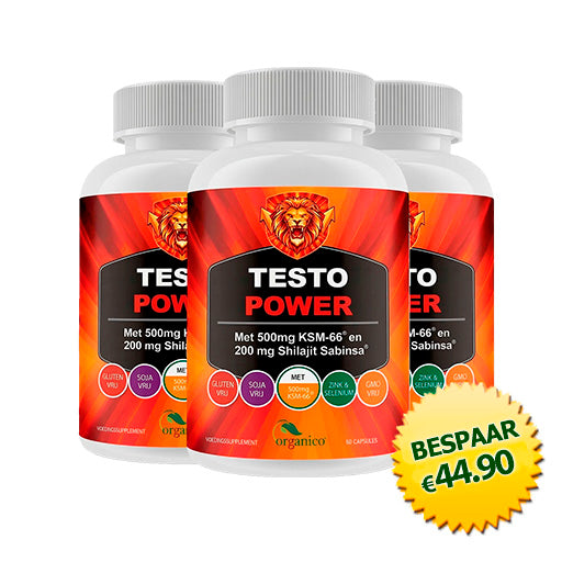 3x Organico Testo Power - éénmalige promotie (43% Korting)