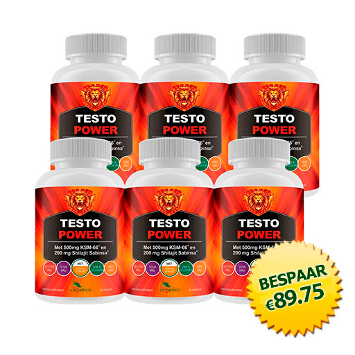 6x Organico Testo Power - éénmalige promotie (43% Korting)