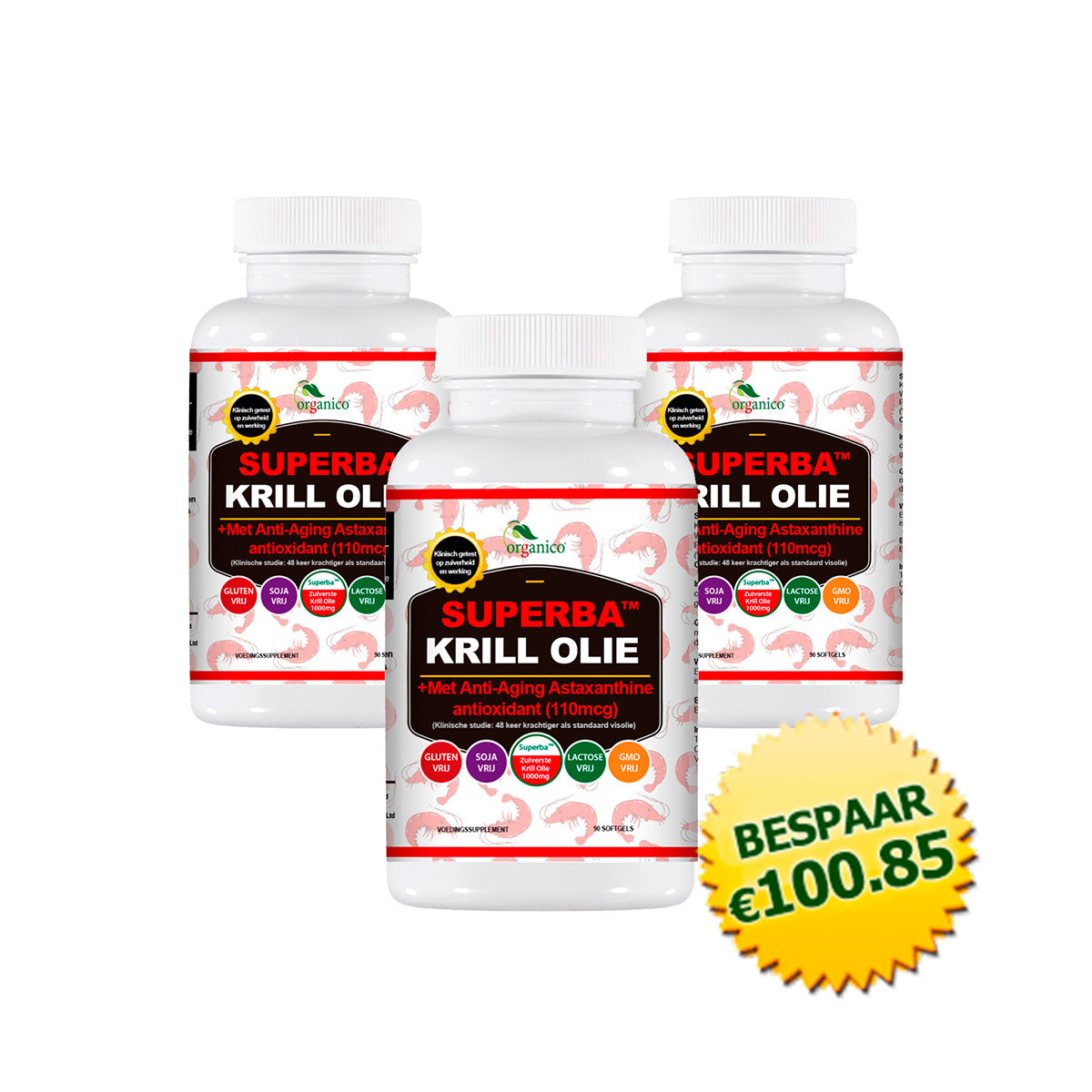 3x Organico Superba™ Krill - éénmalige promotie (50% Korting)