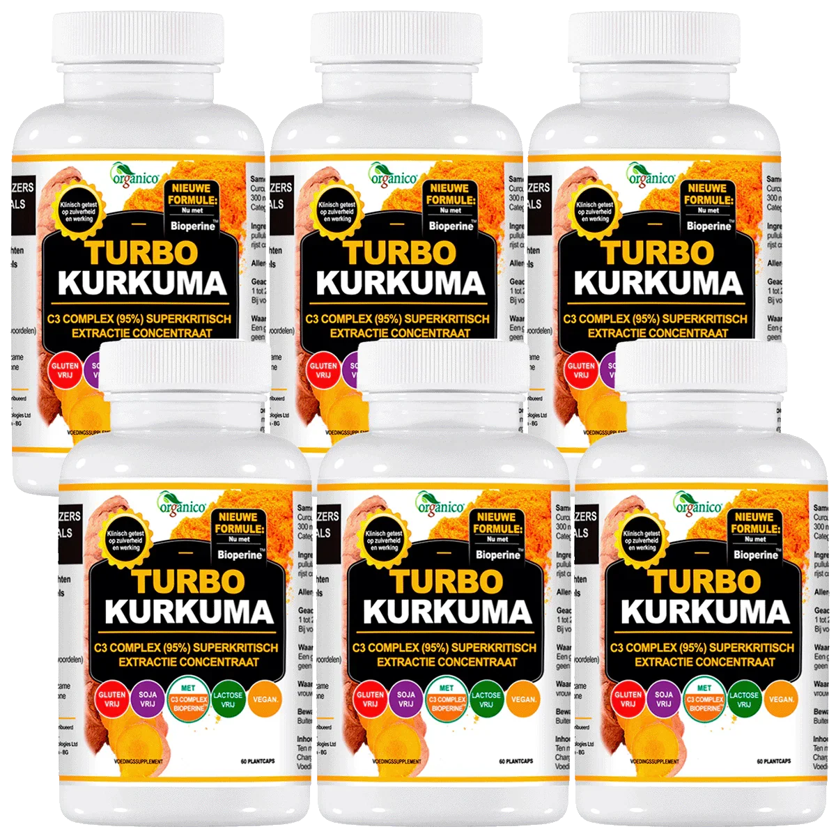 6x Organico Turbo Kurkuma - (42% Korting) - OrganicoLabs