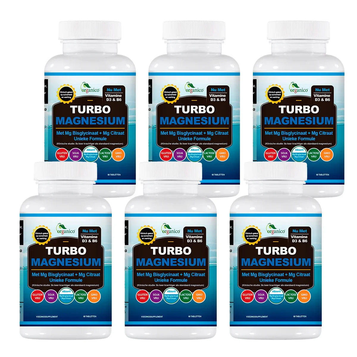 6x Organico Turbo Magnesium - (35% Korting) - OrganicoLabs