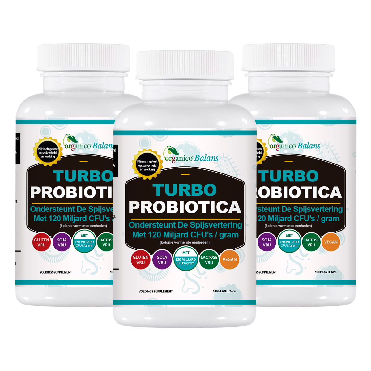 3x Organico Turbo Probiotica - (35% Korting) - OrganicoLabs
