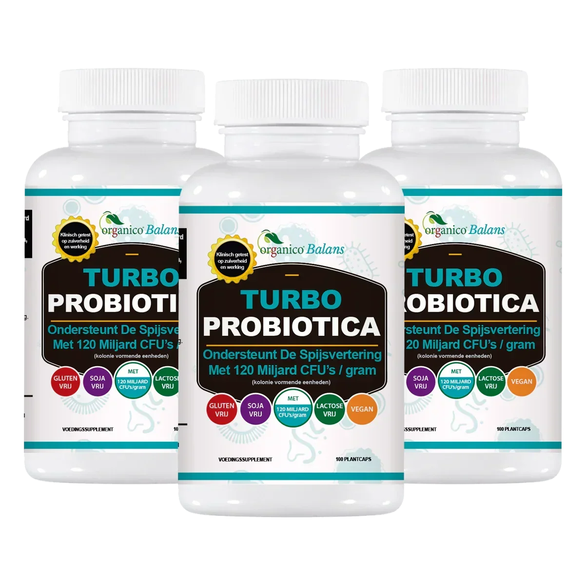 3x Organico Turbo Probiotica - (35% Korting) - OrganicoLabs