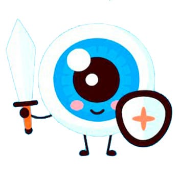 Oog beschermt